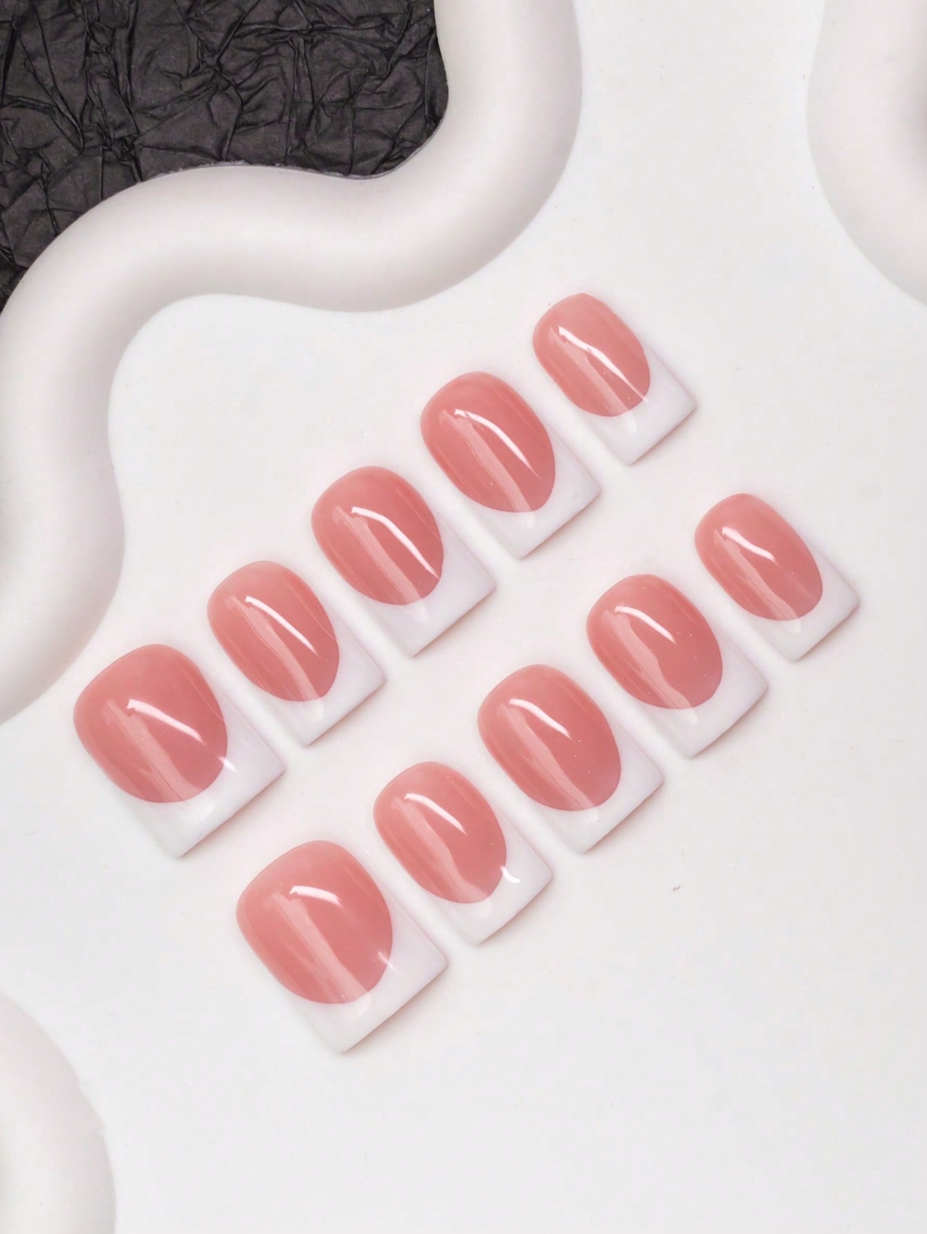 Glossy Pink French Set