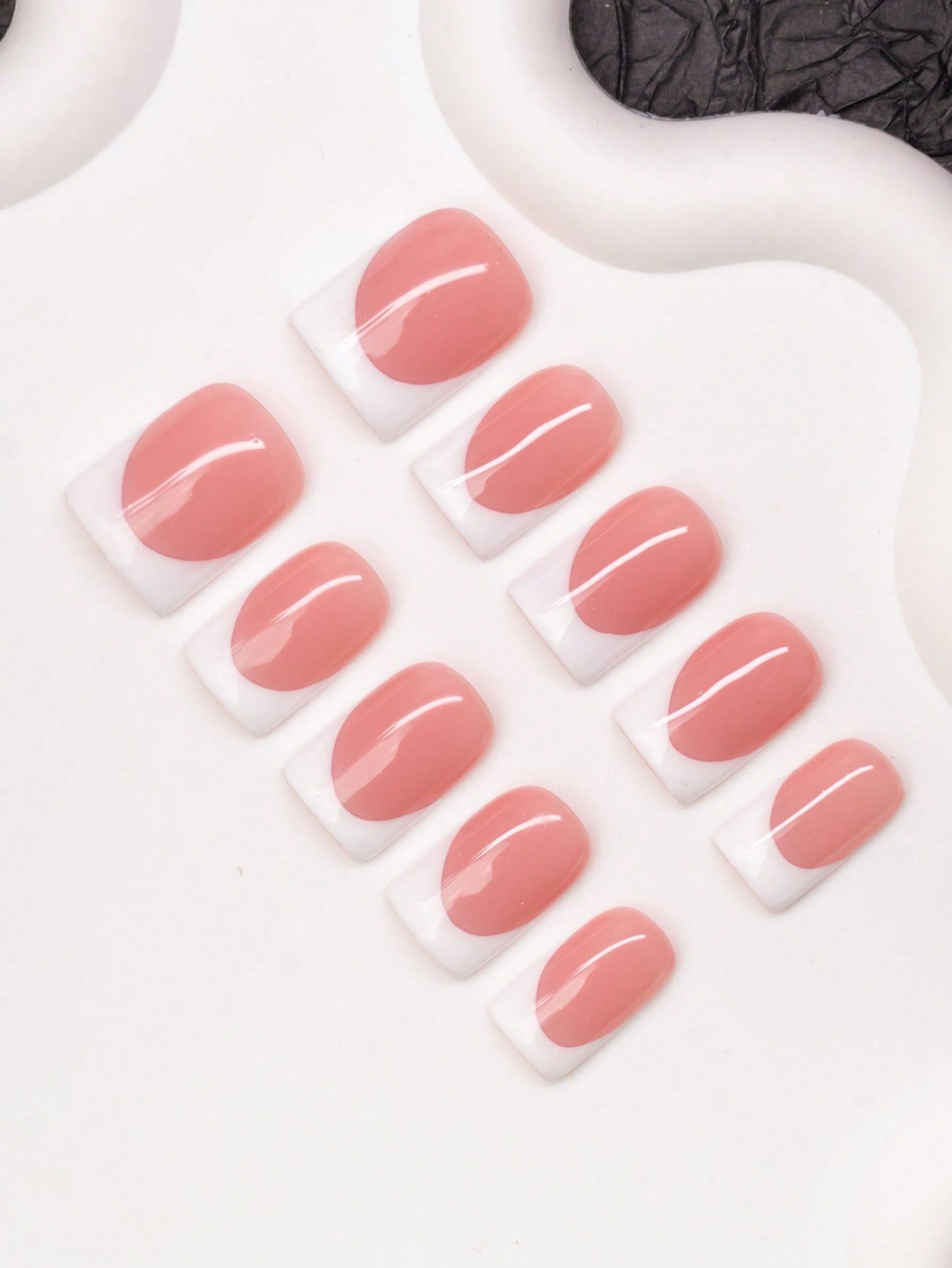 Glossy Pink French Set